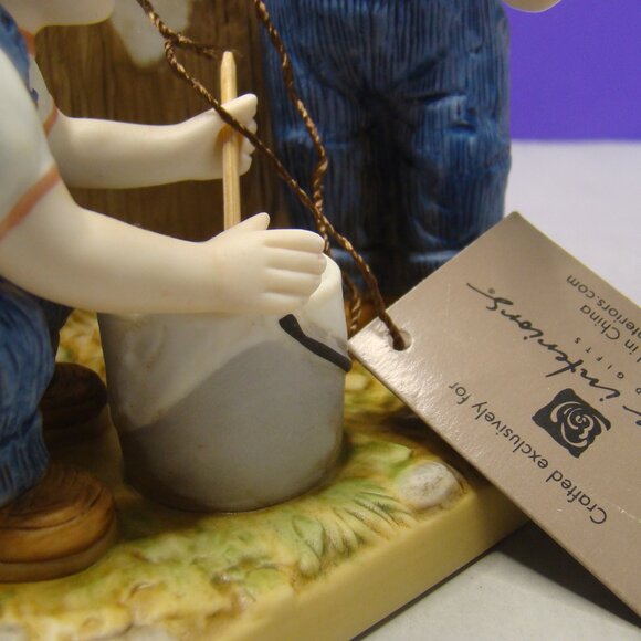 HOMCO Denim Days Figurine #15353-01 Whitewashing the Fence 2001 Home Interiors - Picture 16 of 16